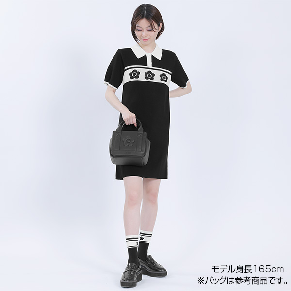 ポロニット ワンピース（ブラック）