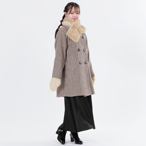 エコロングファー マフラー(ベージュ)