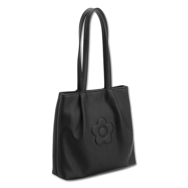 イタリアンレザーデイジー トート（ブラック）