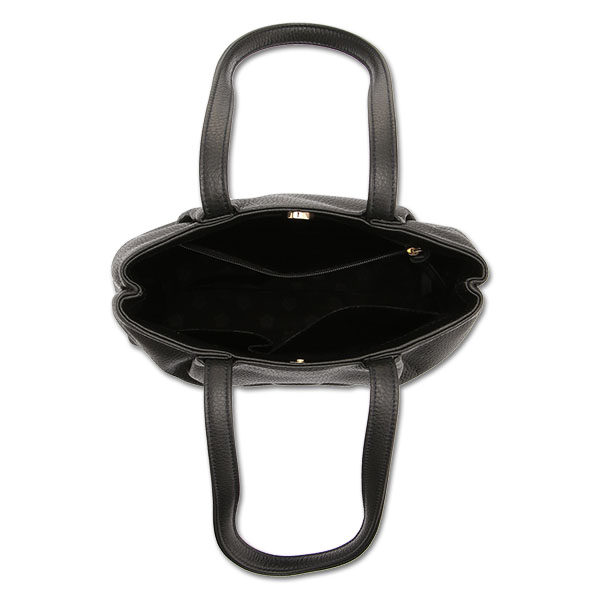 イタリアンレザーデイジー トート（ブラック）