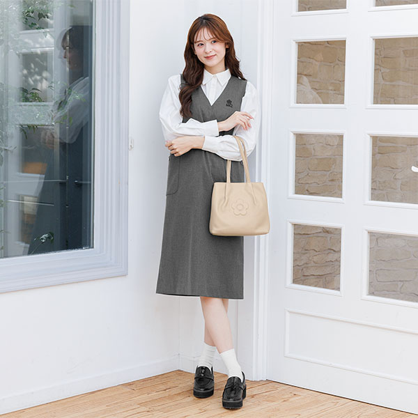 イタリアンレザーデイジー トート（ベージュ）