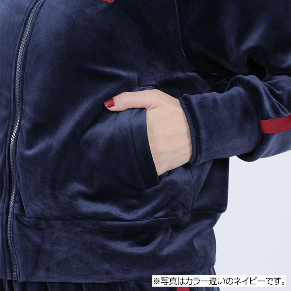 ベロアジャージライン ジャケット（ブラック）