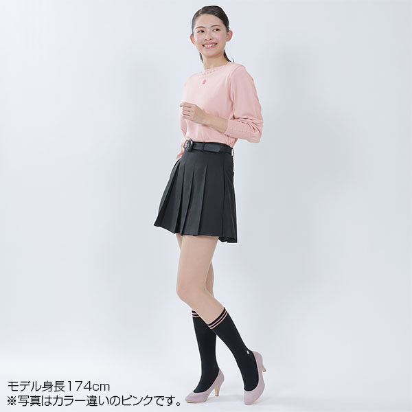 ロングリブパール ニット（ブルー）