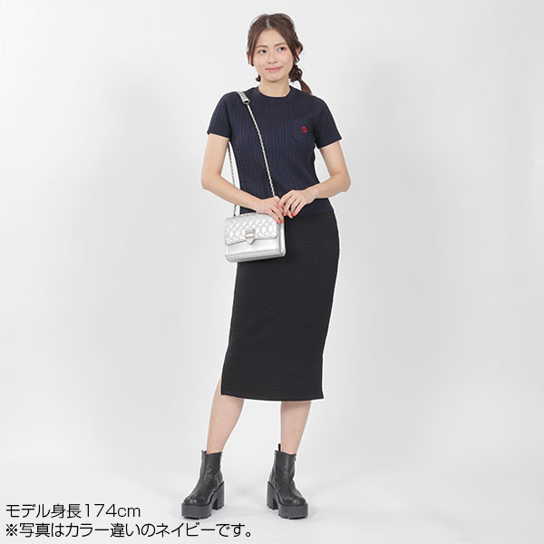デイジーワンポイント半袖 プルオーバー（ホワイト）
