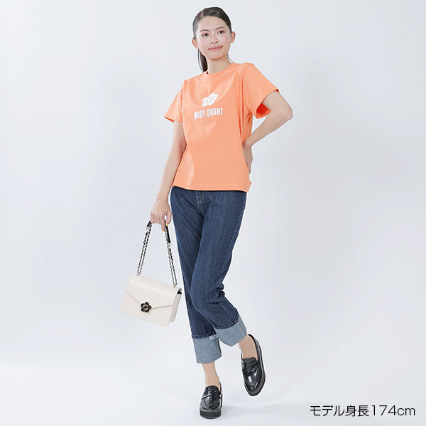 シンプルデイジーロゴ2 Tシャツ（オレンジ）