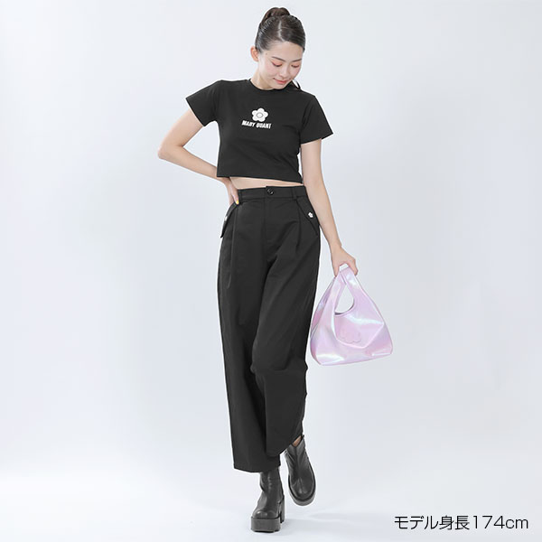 シンプルデイジーロゴクロップド Tシャツ（ブラック）