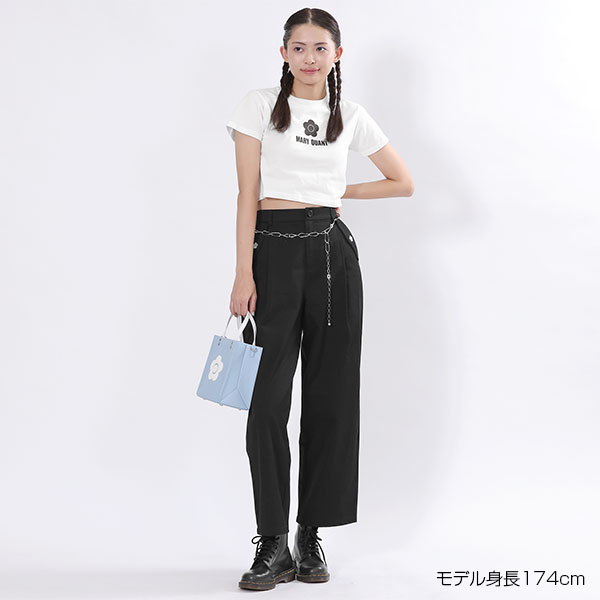 シンプルデイジーロゴクロップド Tシャツ（ホワイト）