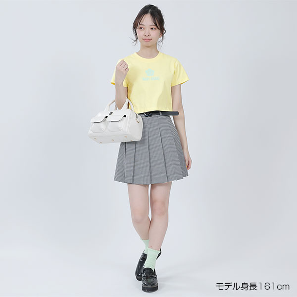 シンプルデイジーロゴクロップド Tシャツ（イエロー）