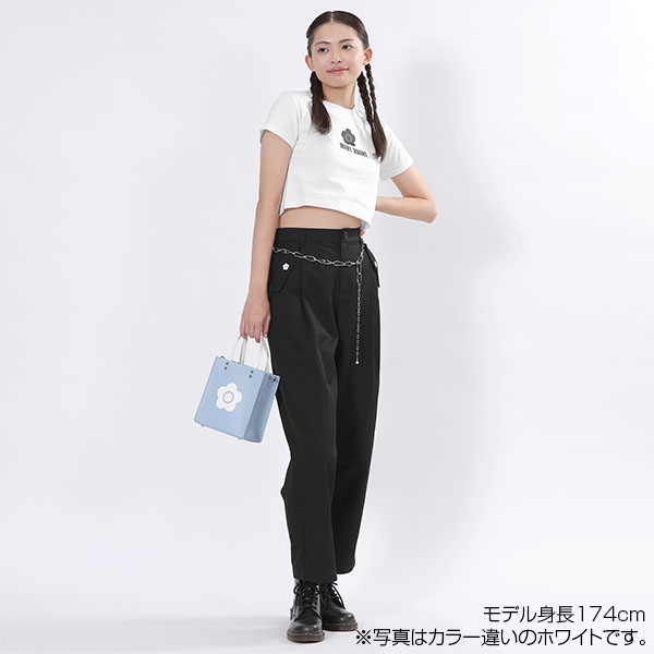 シンプルデイジーロゴクロップド Tシャツ（ブルー）