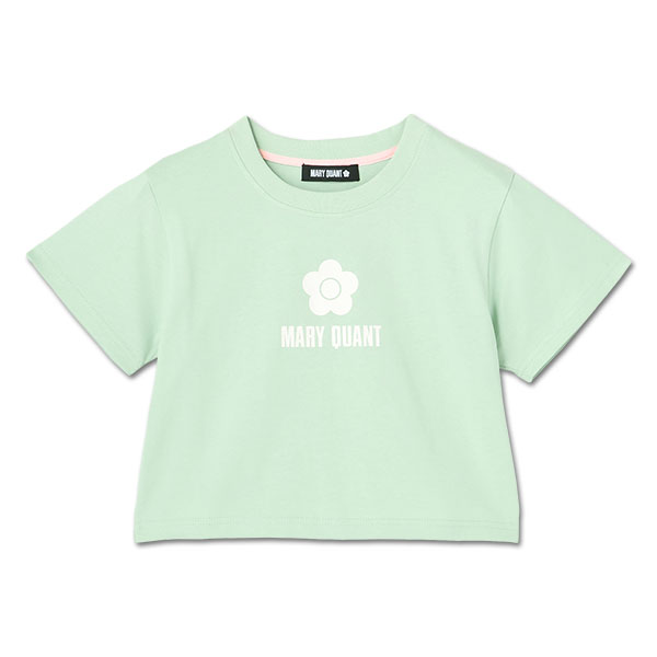 シンプルデイジーロゴクロップド Tシャツ（ライトグリーン）