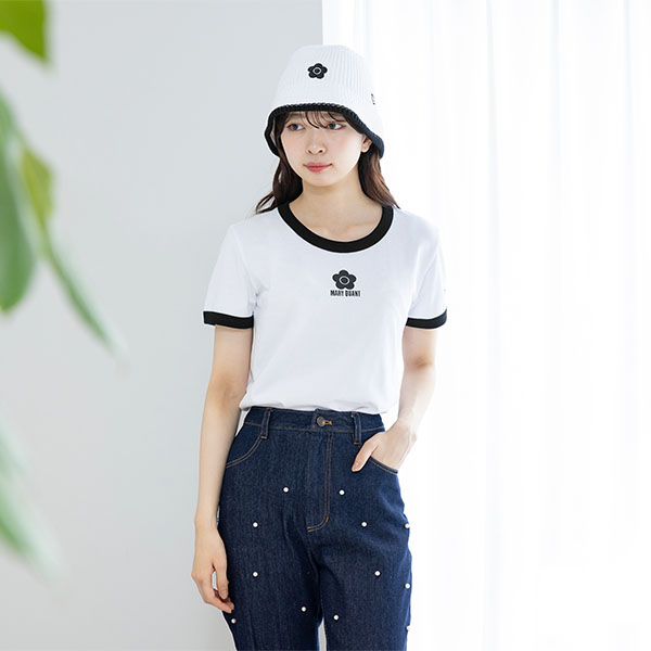 NEW ERA(R) × MARY QUANT Tシャツ（ホワイト）
