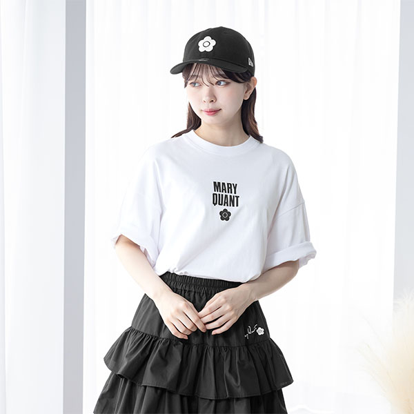 NEW ERA(R) × MARY QUANT ビッグ Tシャツ（ホワイト）