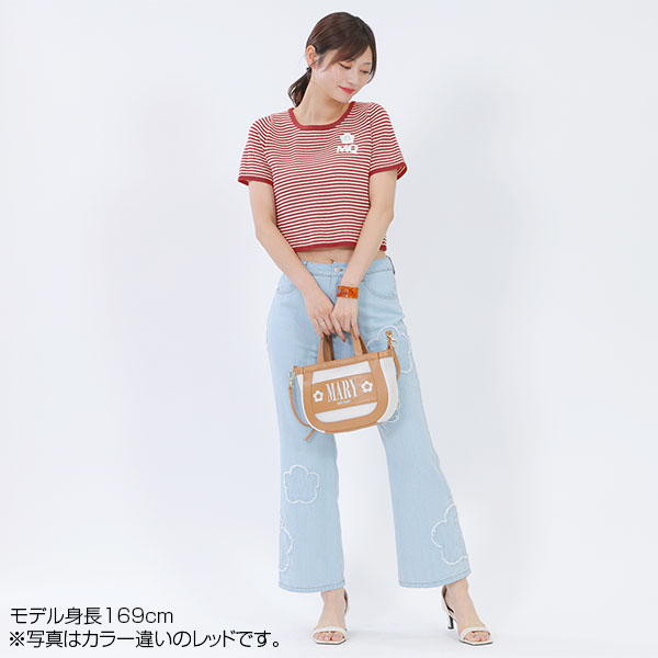 MQロゴボーダーバックリボン プルオーバー（ブルー）