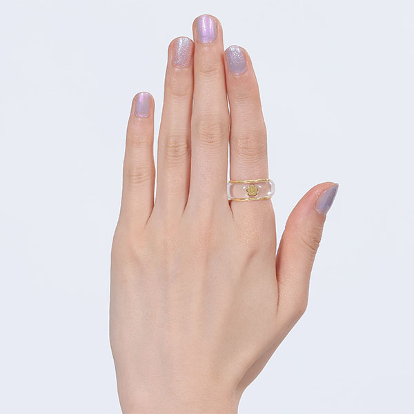 デイジーインアクリル リング（クリア）