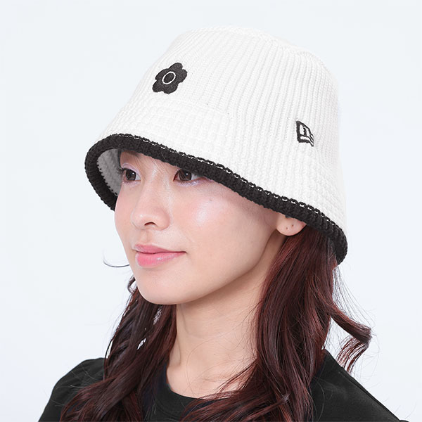 NEW ERA(R) × MARY QUANTニットバケット ハット（ホワイト）