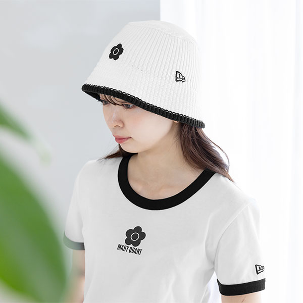 NEW ERA(R) × MARY QUANTニットバケット ハット（ホワイト）