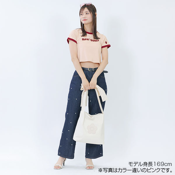 レトロロゴアップリケミニ Tシャツ（ブラック）