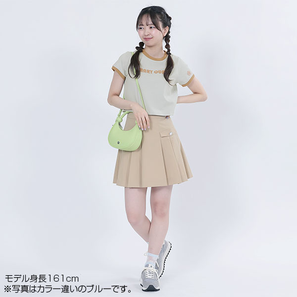 レトロロゴアップリケミニ Tシャツ（ピンク）