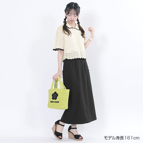 レトロロゴクロッシェポロ カーディガン（アイボリー）