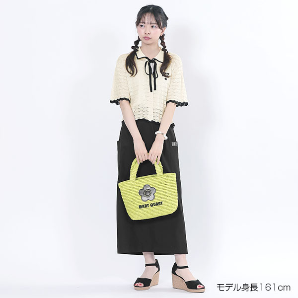レトロロゴクロッシェポロ カーディガン（アイボリー）