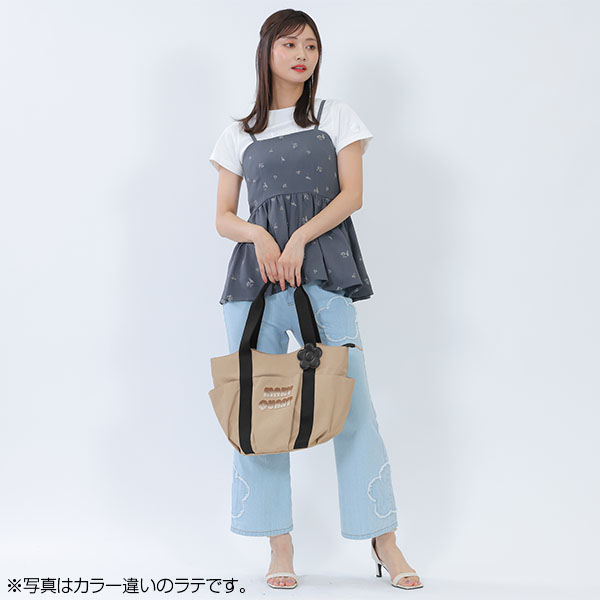 グラデーションロゴ刺繍 トート（ブラック）