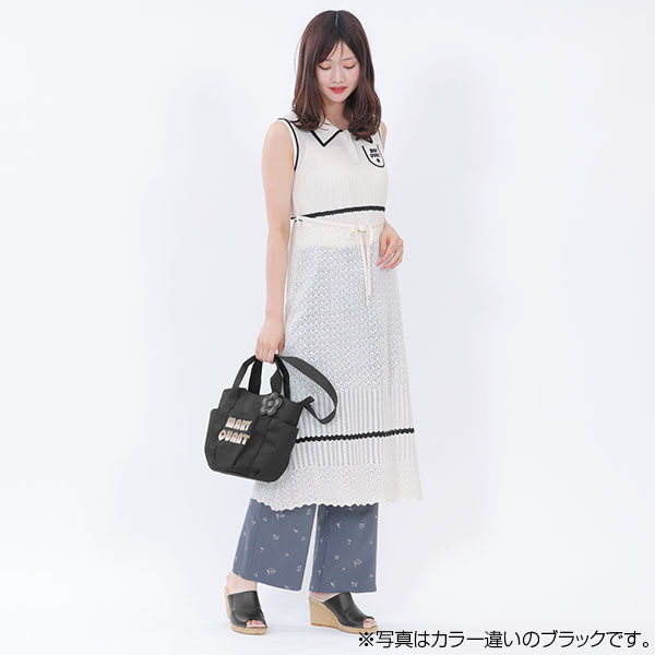 グラデーションロゴ刺繍 2WAYミニトート（ラテ）