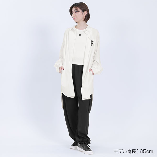 撥水UVロング ブラウス（ホワイト）