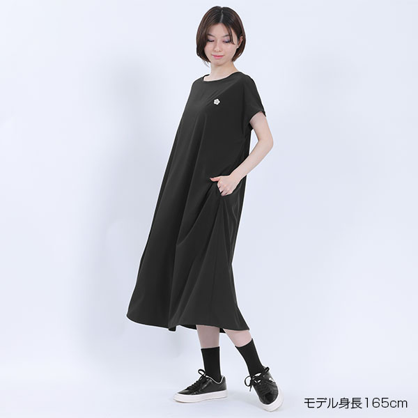 撥水UVロング ワンピース（ブラック）