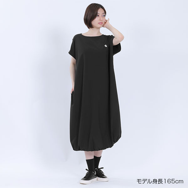 撥水UVロング ワンピース（ブラック）