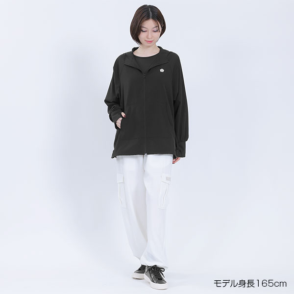 撥水UVジップ パーカ（ブラック）