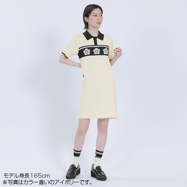 ポロニット ワンピース（グレー）
