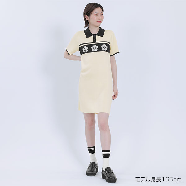 ポロニット ワンピース（アイボリー）