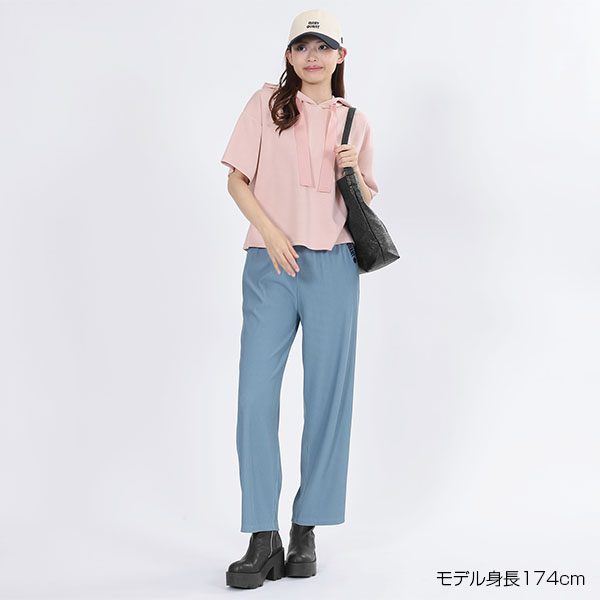 バックロゴ半袖 パーカ（ピンク）