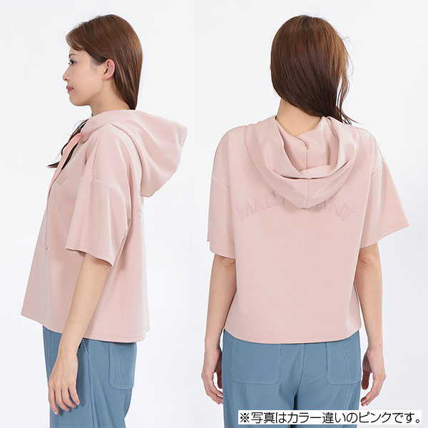 バックロゴ半袖 パーカ（ブルー）