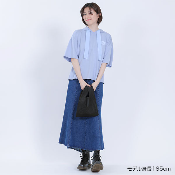 バックロゴ半袖 パーカ（ブルー）