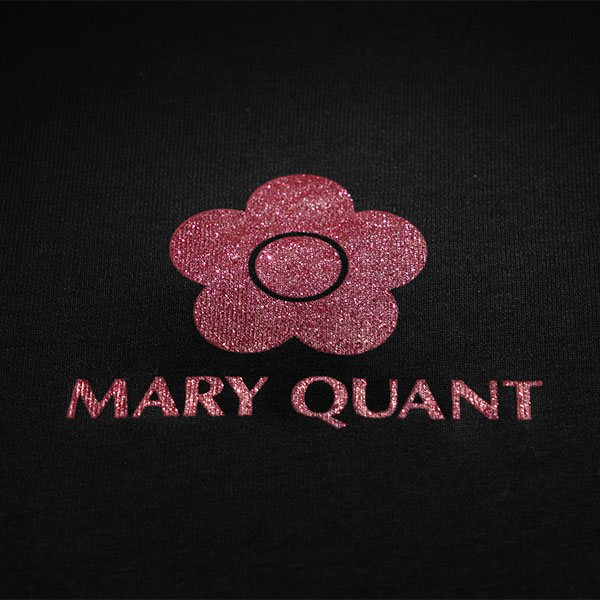 ピンクグリッターロゴ Tシャツ（ブラック）
