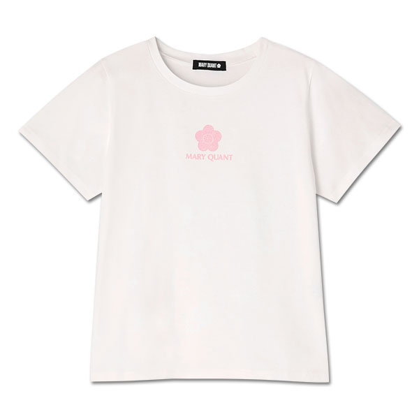 ピンクグリッターロゴ Tシャツ（ホワイト）