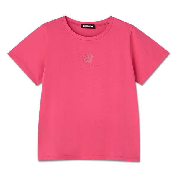 ピンクグリッターロゴ Tシャツ（フューシャピンク）