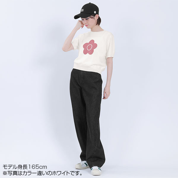 ラメデイジーニット プルオーバー（ベビーピンク）