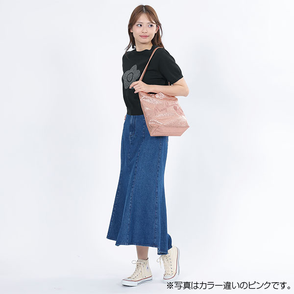 メタリックワンハンドル トート（ブラック）