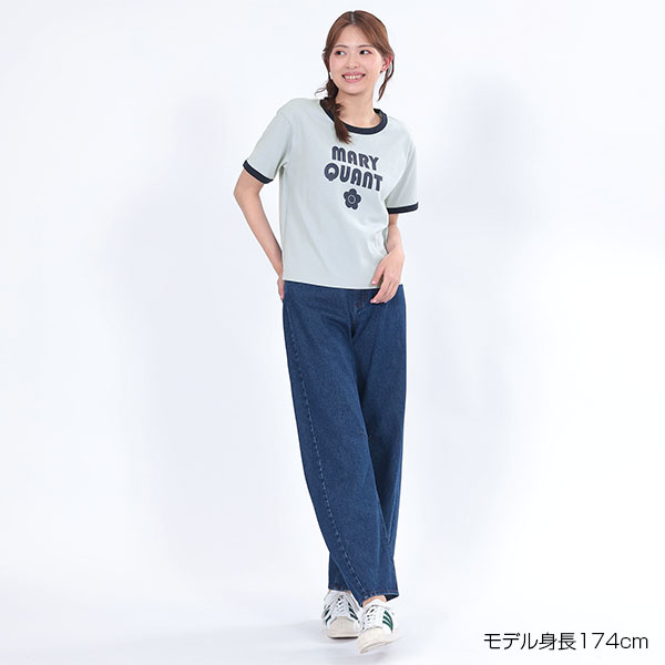 レトロロゴリンガーデイジー Tシャツ（ブルー）