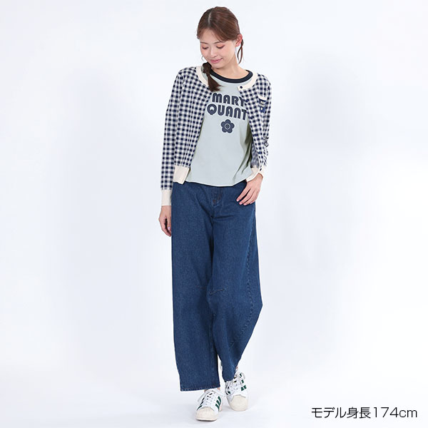 レトロロゴリンガーデイジー Tシャツ（ブルー）