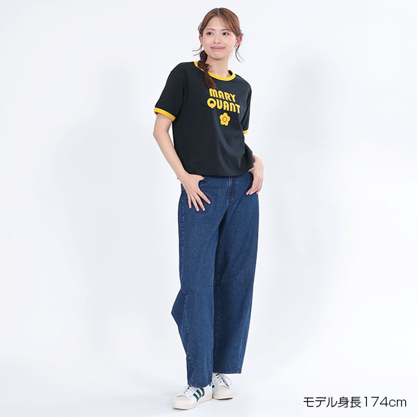 レトロロゴリンガーデイジー Tシャツ（ネイビー）