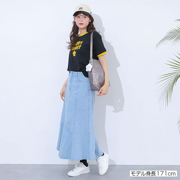 レトロロゴリンガーデイジー Tシャツ（ネイビー）