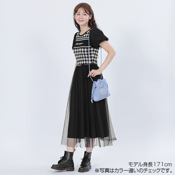 レトロロゴライン ワンピース（ホワイト）