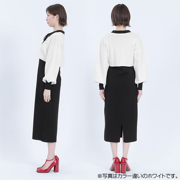 カーデアンサンブル ワンピース（ネイビー）