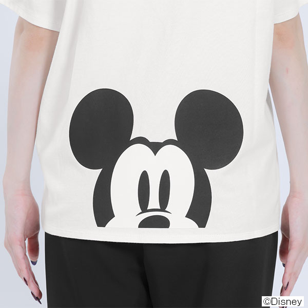 ミッキーマウスデザイン Tシャツ（ホワイト）
