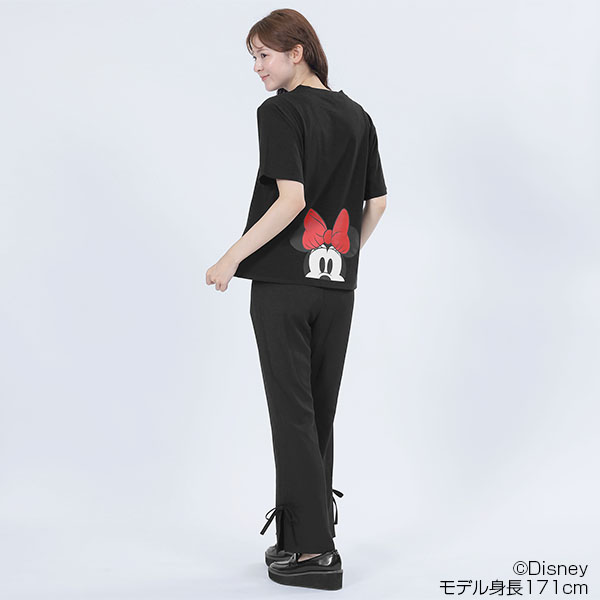 ミニーマウスデザイン Tシャツ（ブラック）