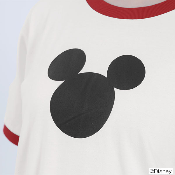 ミッキーマウスアイコンデザイン Tシャツ（ホワイト）