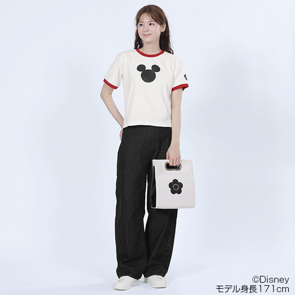 ミッキーマウスアイコンデザイン Tシャツ（ホワイト）